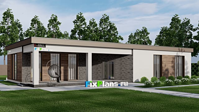 Одноэтажный дом F-8864